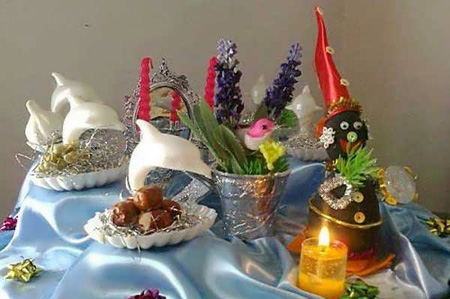 سفره هفت سین،عکس های سفره هفت سین انواع سفره های شب عید, مدل تزیین سفره هفت سین