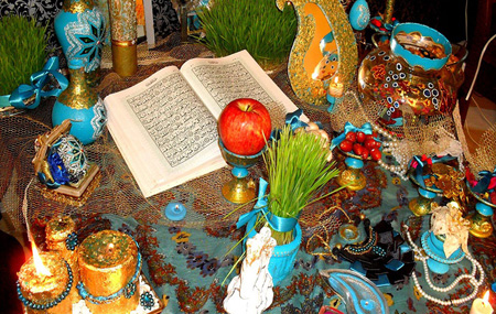 عکس از سفره عید نوروز،انواع سفره های شب عید مدل تزیین سفره هفت سین, سفره هفت سین