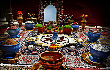 انواع سفره های شب عید،مدل تزیین سفره هفت سین سفره هفت سین, عکس های سفره هفت سین
