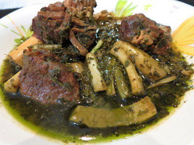 طرز تهیه خورش کنگر،پخت خورش کنگر خورش کنگر با سبزی,درست کردن خورش کنگر