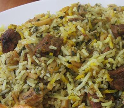 طرز تهیه کلم پلو با سیر،طرز تهیه پلو سیر و کلم خواص پلو سیر و کلم,درست کردن پلو سیر و کلم
