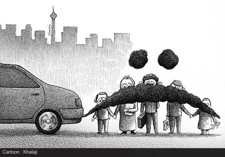 کاریکاتور گرانی ،کاریکاتورهای اجتماعی کاریکاتورهای اجتماعی , کاریکاتور آلودگی هوا