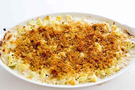 طرز تهیه گراتین گل کلم,درست کردن گراتین گل کلم