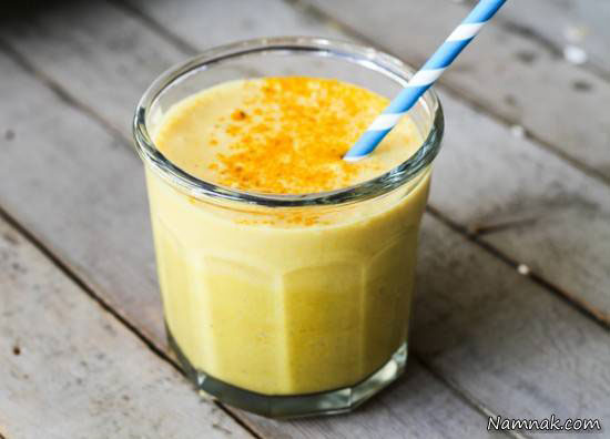 طرز تهیه اسموتی زردچوبه طرز تهیه اسموتی زردچوبه