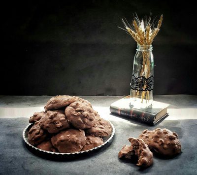 کوکی گردویی,طرز تهیه کوکی گردویی مواد لازم برای کوکی گردویی,پخت کوکی گردویی