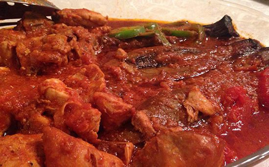 خورش بادمجان با مرغ خورش بادمجان با مرغ