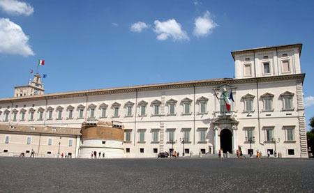 کاخ Quirinal شهر رم,فهرست جاذبههای گردشگری در رم,کاخ Quirinal