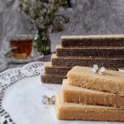 ویفر موزی و کاکائویی،درست کردن ویفر موزی و کاکائویی طرز تهیه ویفر موزی و کاکائویی, طرز تهیه انواع ویفر