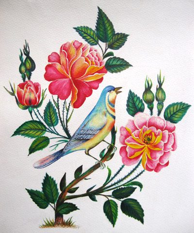 نقاشی گل و مرغ, نقاشی گل و مرغ