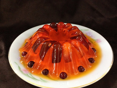 تزئین ژله با میوه تزیین ژله,عکس تزیین ژله با میوه,تزیین ژله با انواع میوه ها