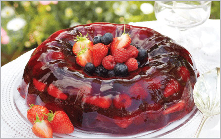 تزیین ژله با میوه تازه تزیین ژله با انواع میوه ها, عکس ژله میوه ای, تزیین دسر ژله با میوه