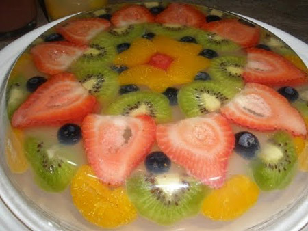 تزئین ژله با میوه تزیین دسر ژله با میوه, ژله شیشه ای با میوه,تزیین ژله با میوه های مختلف