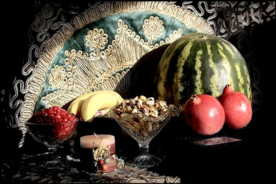 آداب و رسوم شب یلدا ، فرهنگ زندگی رسوم مردم آذربایجان در شب یلدا , آداب و رسوم شب چله