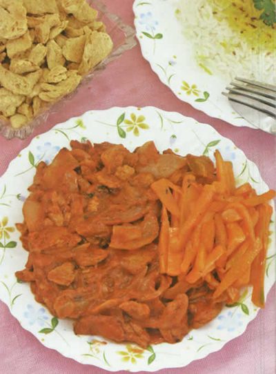 چلو گوشت گیاهی،پخت چلو گوشت گیاهی با هویج چلو گوشت گیاهی با هویج,نحوه پخت چلو گوشت گیاهی