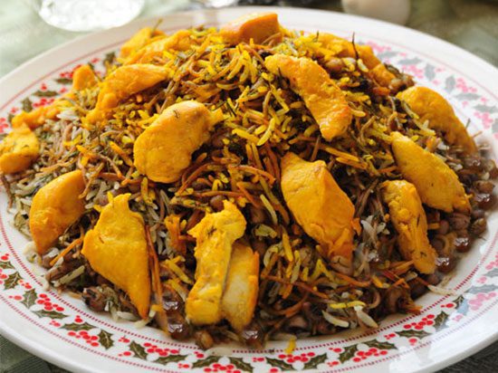 طرز تهیه رشته پلو با مرغ، غذای سنتی ایرانی, آشپزی