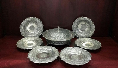 صنایع دستی شیراز،معرفی صنایع دستی شیراز عکس ظروف نقره کاری شده, هنرهای دستی