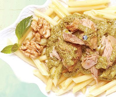 طرز تهیه پاستا با سس پستو،پنه با سس پستو طرز پخت پاستا با سس پستو, نحوه پخت پاستا با سس پستو