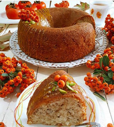 کیک خرمالو،طرز تهیه کیک خرمالو تهیه کیک خرمالو, پخت کیک خرمالو